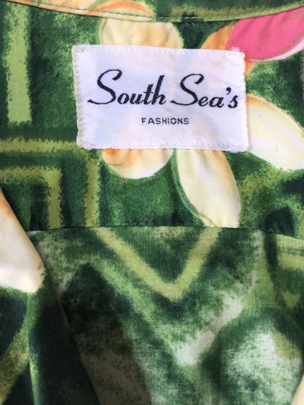Green Floral Hawaiian Button-Down Shirt - Picture 3 of 4
